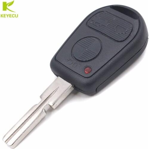 KEYECU 3 Button Remote Key Shell Fit For BMW E31 E32 E34 E36 E38 E39 E46 Z3 Z4 Uncut Key Fob Case