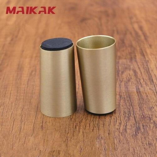 Chinese chair copper slanting foot cover Nordic table and chair stool pure copper foot cover simple sofa coffee table conical