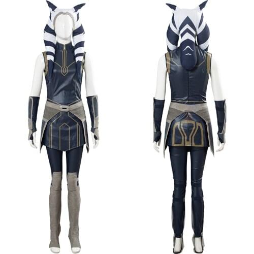 Star Cosplay Wars: Clone Wars Season 7 Ahsoka Tano Cosplay Costume Women Girls Outfit Halloween Carnival Costumes