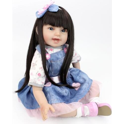 NPK DOLL New Reborn Baby Doll Soft Silicone Vinyl Newborn babies 22''/55cm princess Girl bebe reborn toddler toys