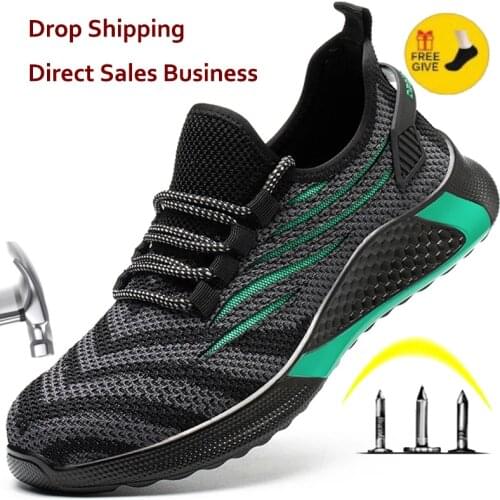 Men Work Safety Shoes Anti-puncture Working Sneakers Male Indestructible Work Shoes Men Boots Lightweight Men Shoes Safety Boots