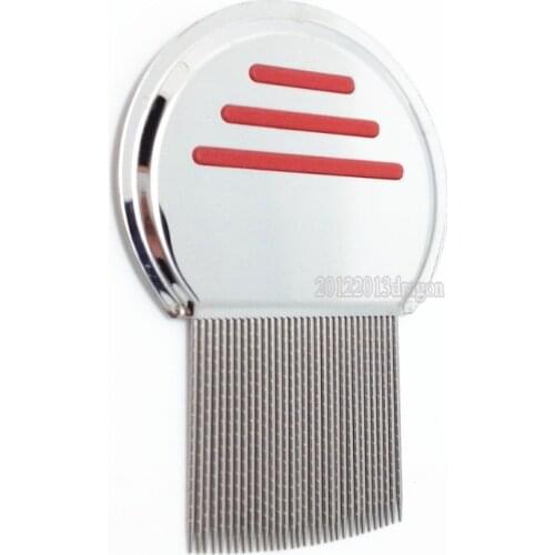 Peine para piojos de meral inoxidable natural de tratamiento para piojos Rojo