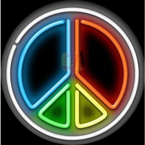 Neon Sign For Peace Symbol Glass Tube Lamp Beer LOVE Home Lamp Neon Sign Tube outdoor lighting store Enseign Lumineuse Bar Neon