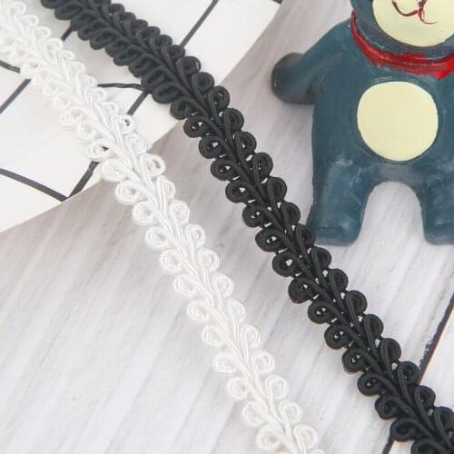 Latest Lace Fabric Wedding Black White Lace Fabric For Party Dress Bridal Lace Trim Ribbon Sewing Accessories dantel encaje YU13