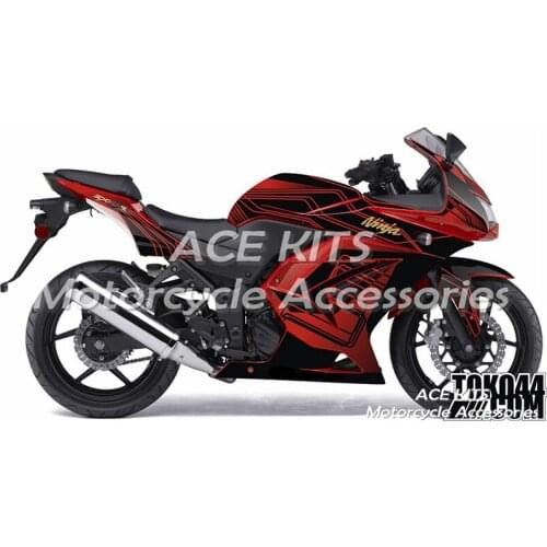New ABS motorcycle Fairing For Kawasaki Ninja250 2008-2012 Injection Bodywor spectacular red black +TANK ACE No.843