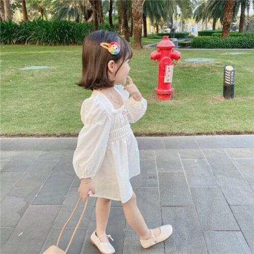 Princess Girls Dress Fashion Cotton Baby Autumn 2021 New Party A-line Long-sleeves Dress Boho Pageant Clothes 1-7T