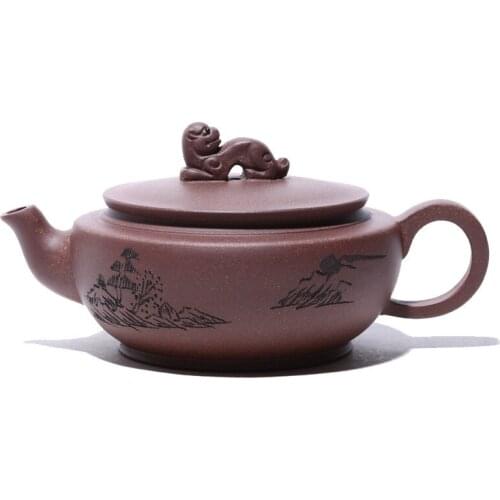 Fully Handmade Purple Clay Teapot Yixing Original Ore Purple Clay Teapot Leyun Teapot Tea Set Kungfu Tea Set Cute Teapot