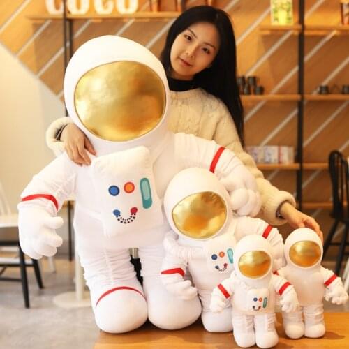 33/60CM Cute Stuffed Soft Astronaut Plush Toys Real Life Cosmonaut Spaceship Pillow Creative Dolls for Children Boys Gifts