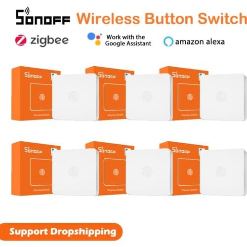 1-50pcs SONOFF SNZB-01 Zigbee Smart Switch Low-battery Notification on eWeLink App For ZBBridge Work with Alexa Google Home