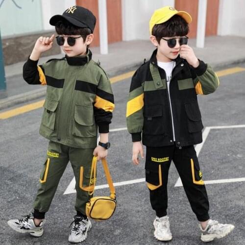New Fashion Teen Boys Clothing Sets Spring Autumn High Quality Teens Sport Outfits Childrens Tracksuits Cargo Suits 5-14 Yrs