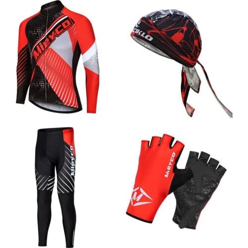 Cycling Jersey Set Autumn Quick-Dry Ciclismo Equipment Mens 2021 BMX Team Full Sleeve Bicicleta Uniform Bike Racing Sportswear