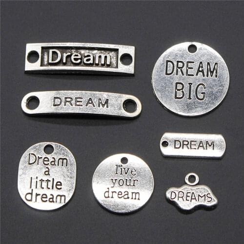 Vintage Nameplate Connection Charms Pendants For Bracelet Findings Jewelry Accessories