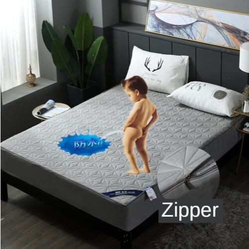 Cotton-Padded Waterproof All-Inclusive Fitted Zipper Mattress Cover Removable Bedspread Thicken Simmons Mattress Protective Case