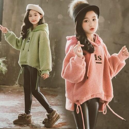 High Quality Pink Green Baby Girls Winter Warm Spring Childrens Coat Kids Plus Velvet Teens Tops Thicken Bottoming Christmas Gi