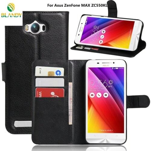 100pcs/lot For Asus zenfone 4 MAX ZC520KL Litchi Lychee design Credit Card Wallet Stand Flip leather case For Asus MAX ZC550KL