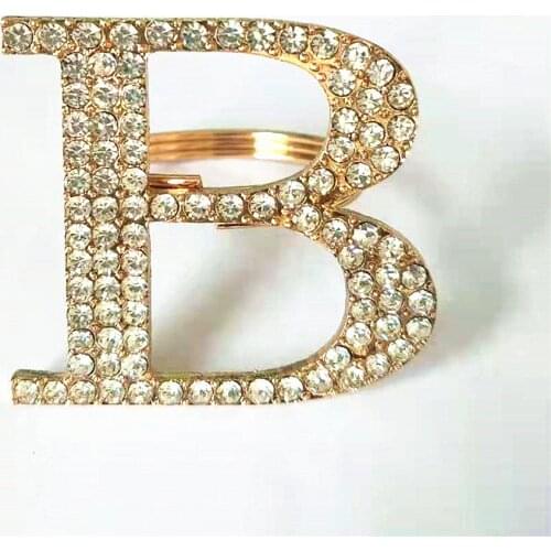 12 / PCS new diamond metal letter napkin ring napkin ring restaurant hotel home accessories in stock