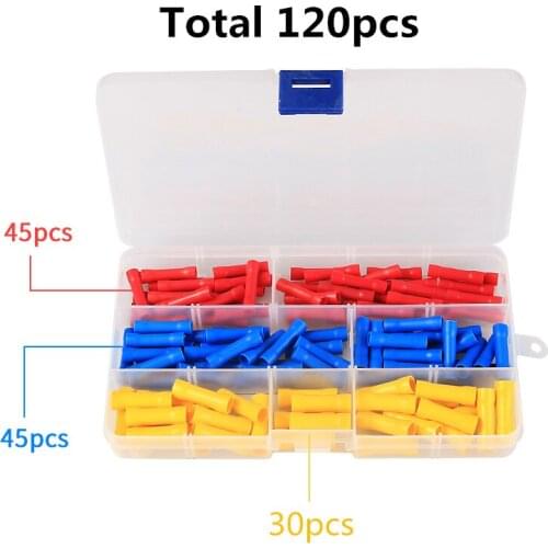 120PCS Insulated Crimp Terminals Electrical Wire Connectors Cable Crimping Terminal Connector Assortment Kit