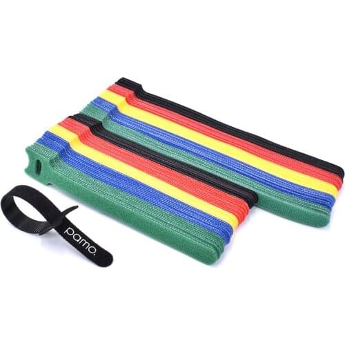10pcs Reusable Velcro Cable Ties Strap 12X150mm Wire Management Nylon Double-sided Tape Data line Fixed Strap Color Zip Ties