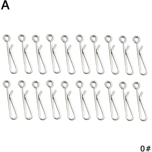 20 A Pack Of Steel Fishing Accessories Hanging Pin Swivel Connector Quick Gear Bait Pin Fishing Hook I4T3