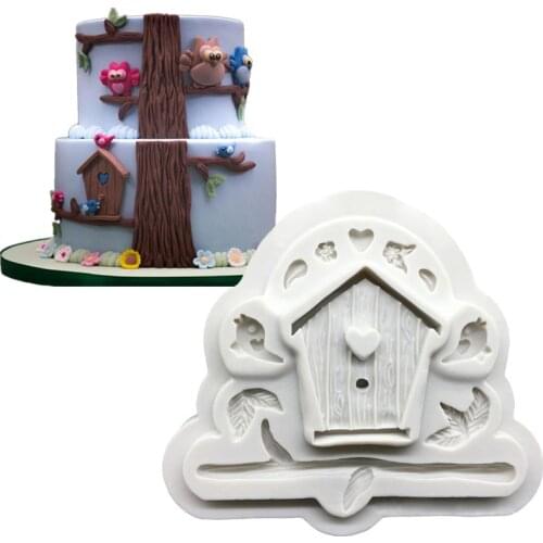 3D Silicone Aviary Shapes Fondant Cake Chocolate Jello Silicone Decorating Mould Tools