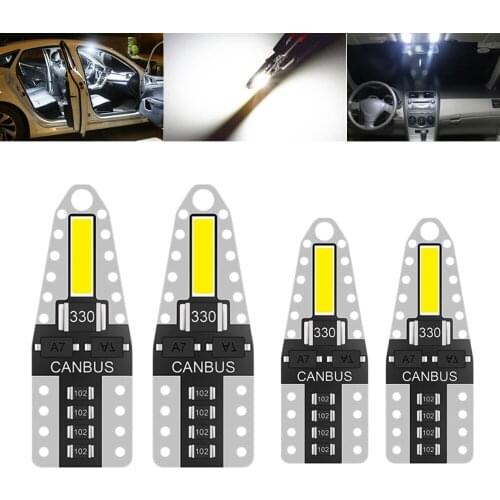 4Pcs W5W T10 LED Light Bulbs Car Interior Dome Light Trunk Lamp Parking Lights Error Free 12V 6000K