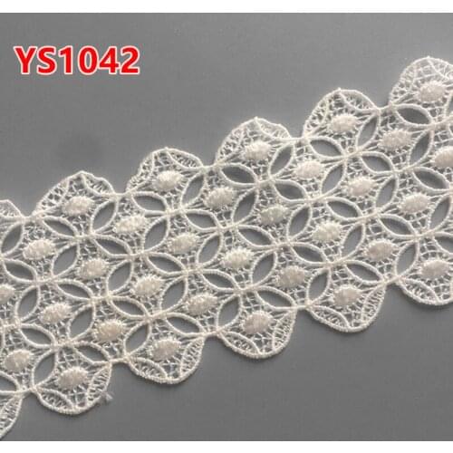 5yards 650MM white Embroidered Lace Fabric DIY skirt hem Dance costumes Garment Accessories lace trim Sewing Craft LP-YS1042
