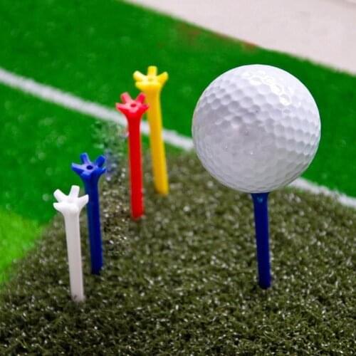 50pcs Golf Tee 70mm Five Claw Nail Plastic Tee Random tee Color Prong 5 golf 5 Less Claw Professional 70mm Zero Friction