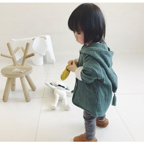 9m-5t Toddler Infant Baby Kids Jackets Cute Girls Boys Solid Warm Hooded Coat Long Sleeves Outfits Clothes For Spring And Autumn