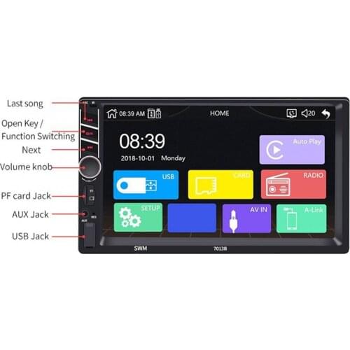 80%HOT 7013 Car MP5 Player FM Radio Bluetooth Auto Video Player 7 Inch Auto Bluetooth Media Player