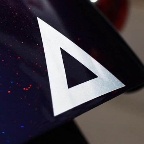 Car Styling Vinyl Hollow Triangle Safe Warning Auto Scratches Cover Window Decal Motobike Helmet Laptop Stickers