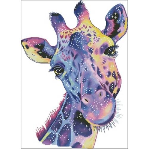 Color deer animals patterns counted 11CT 14CT 18CT Cross Stitch Sets DIY Chinese Cross-stitch Kits Embroidery Needlework