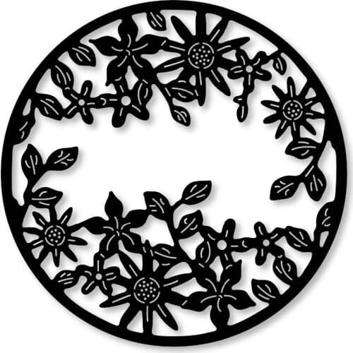Flower Leaf Circle 108*108mm frame Metal Cutting Dies Stencil DIY Scrapbook Photo Album Paper Card Decor Craft Die cuts 2019 New