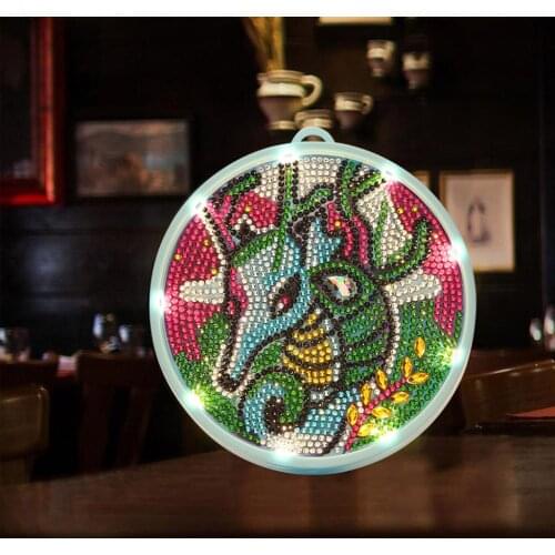 DIY LED Diamond Painting Light Practical Dragon Cross Stitch Special-shaped Decor Lamp Home Decoration Essential Supplies