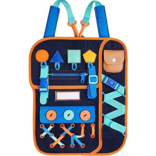 Montessori Busy Board Early Educational Toys Fine Motor Training Self-Care Ability Preschool Children Kids Sensory Education