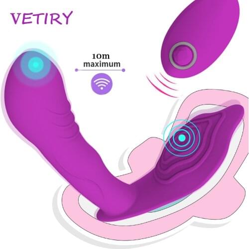 Wearable Dildo Vibrator Remote Control Panties Vibrators Sex Toys for Women Orgasm Masturbator G Spot Clit Stimulate Sex Shop