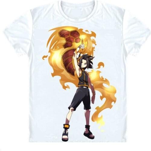 Shaman King T-Shirts Multi-style Short Sleeve Shirts Shaman Kingu Yoh Asakura Anna Kyoyama Usui Horokeu Cosplay Shirt