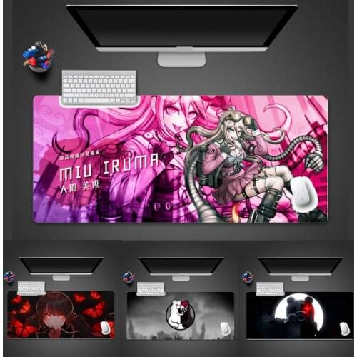 Anime Girl Danganronpa gamer play mats Mousepad Desk Table Protect Game Office Work Mouse Mat pad X XL Non-slip Laptop Cushion