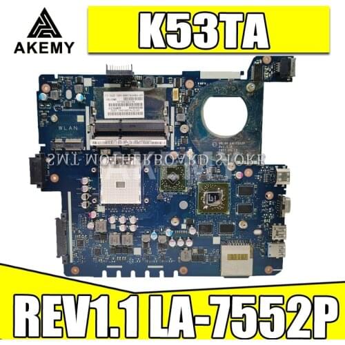 K53TA Motherboard REV1.1 LA-7552P For ASUS K53TA K53TK X53T laptop Motherboard K53TA Mainboard K53TA Motherboard test 100% OK