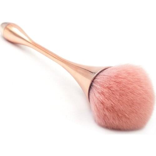 1PCS Large Gold Makeup Brushes Foundation Blusher Cosmetic set Synthetic Hair Professional Beauty Face Contour Brush Tool