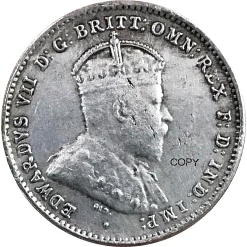Austria Threepence Edward VII 3 Pence 1910 L 90% Silver Copy Coins Plain Edge