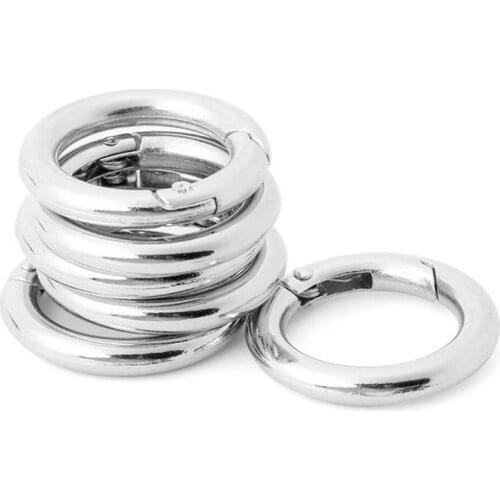 6Pcs Round Carabiner Spring Snap Keychain Hook Clip Outdoor Backpack Buckle Carabiner Spring Snap Hooks Keychain Climbing