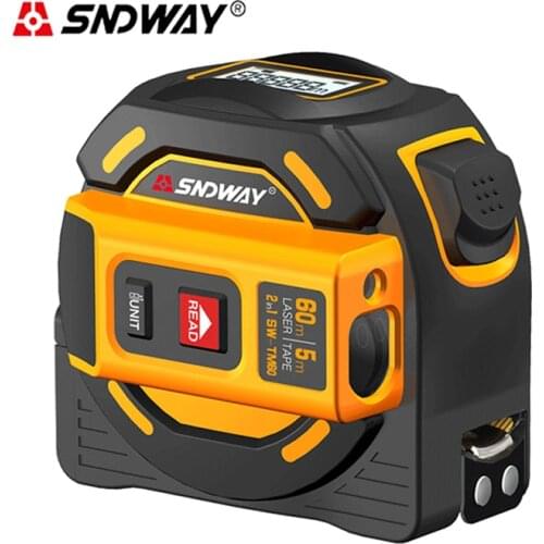 SNDWAY Laser distance meter 40M 60M Laser range finder laser tape measure digital retractable 5m laser rangefinder Ruler Survey