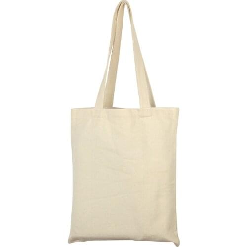 LG0083, 5pcs Oivefeet Plain Nature Cotton Canvas Tote Bag