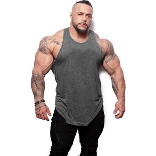 New summer Bodybuilding cotton Tank Tops gyms Fitness vest male Sleeveless Sling shirt undershirt mens sporting Brand clothing
