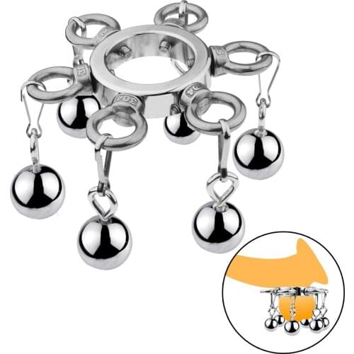 Metal Penis Ring Stainless Rings Adult Products Male Sex Toys Metal Ring Sex Toys for Men Drop Ball For Delay Ejaculation Tool