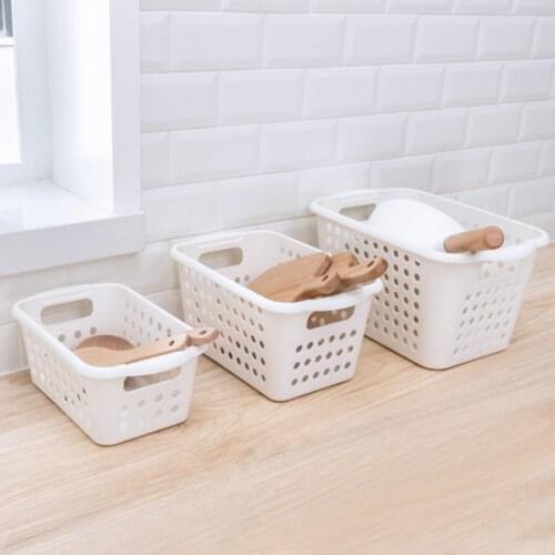 Multifunctional Plastic Storage Basket Desktop Snack Storage Basket Kitchen Storage Basket Bathroom Storage Box Basket Practical