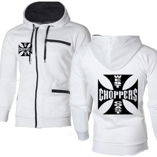 Mens Hoodie Sweatshirt West Coast Choppers Hoodies Men Spring Autumn Streetwear Fleece Zipper Hooded Jacket Hip Hop Harajuku T