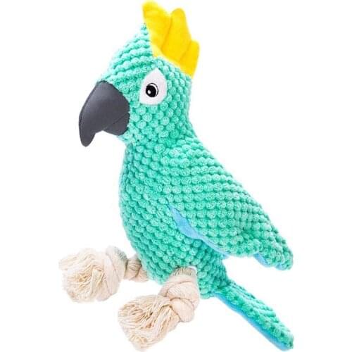 Stuffed Dog Plush Toys, Crinkle & Squeaky Dog Toys - Durable Tug of War Interactive Dog Chew Toys for Puppy Medium Large