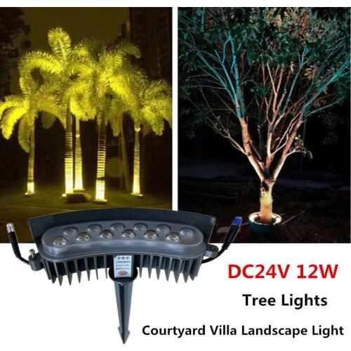 Ground Garden Spotlight Courtyard Villa Landscape Light RGB Tree Lights IP65 Waterproof Christmas Led Decoration Lights DC24V