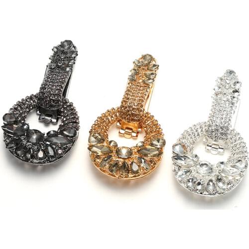 Mink buckle button made of brass,Rhinestone decorative metal Buckles. Fur coat accessories FB07